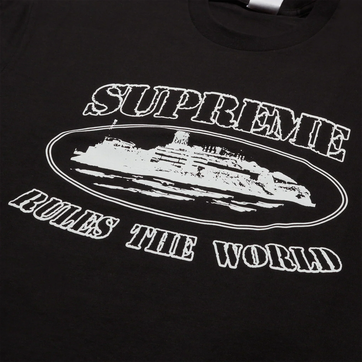 Supreme X Corteiz Rules The World T Shirt - Black